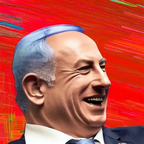 benjamin netanyahu laughing hysterically at computer | Stable Diffusion ...