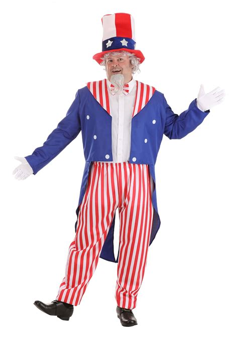 Plus Size Deluxe Uncle Sam Costume for Men