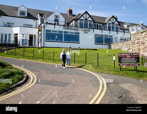 Bamburgh Castle Inn hotel, Seahouses, Northumberland, England, UK Stock Photo - Alamy