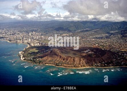 USA, Hawaii, Honolulu, Waikiki, Volcano Diamond Head Stock Photo ...