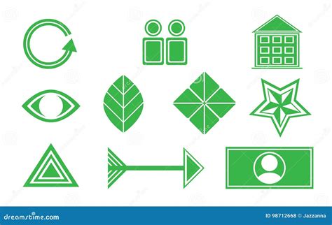 Logo Set of Graphic Design Elements Stock Vector - Illustration of ...