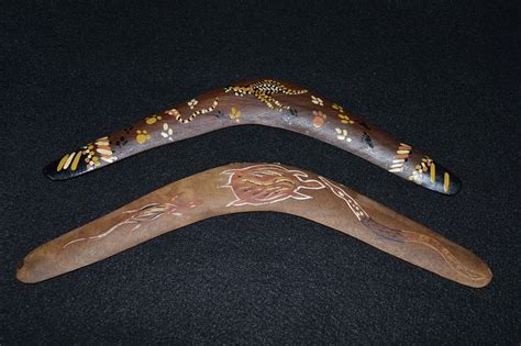 Vintage Boomerang Painted Wooden Boomerang Australia - Etsy | Wooden ...