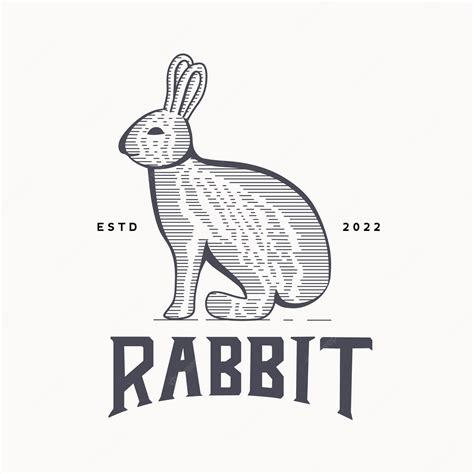 Premium Vector | Vintage logo of rabbit