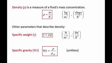 Fluid Mechanics: Topic 1.4 - Density - YouTube