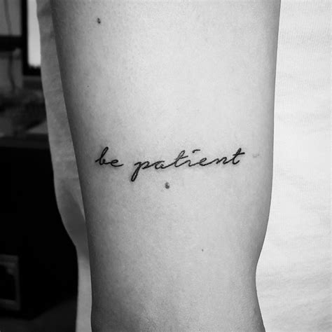 Patience Tattoo Forearm