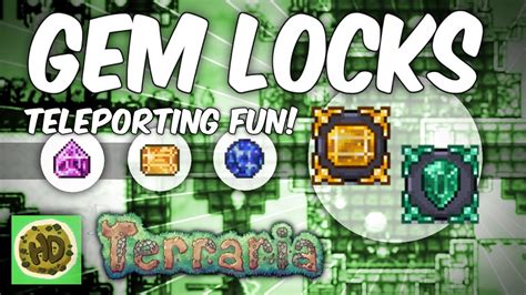 Terraria 1.3.1 Gem Locks | Secret Doors & Teleporting Fun! | Wiring Tutorial - YouTube