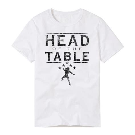 Buy NEW Roman Reigns "Head Of The Table" Digital Print White T-Shirt