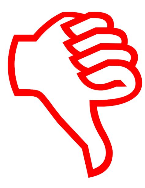 Red Thumbs Down - ClipArt Best