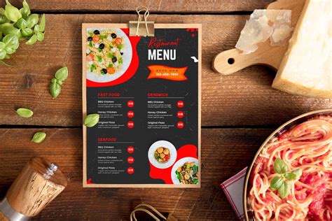 Food and Drink Menu Template, Restaurant Menu , Printable Food Menu ...