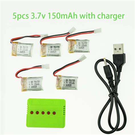 Eachine JJRC H8 Mini Battery 3.7V Lipo Batteria 150mAh 5pcs With ...