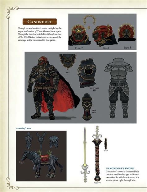 Ganondorf File 1 | Zelda art, Character design, Legend of zelda