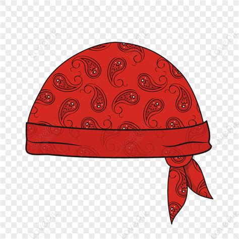 Cartoon Bandana Clipart Red Paisley Texture,turban Clip Art,scarf PNG Picture And Clipart Image ...
