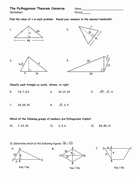 Pythagoras theorem Worksheet Pdf Unique 48 Pythagorean theorem ...