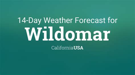 Wildomar, California, USA 14 day weather forecast