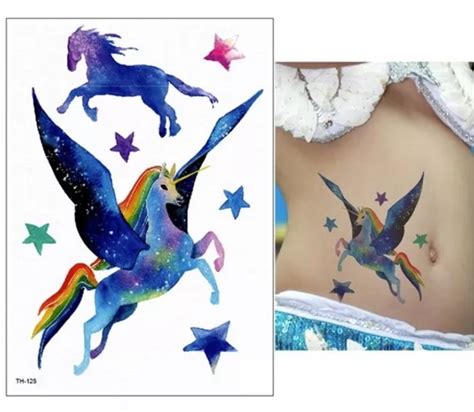 Temporary Tattoo TH-125 Unicorn With Wings | Dublin Body Paint