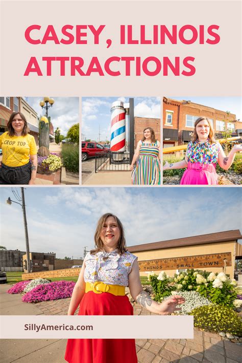 the cover of casey, illinois's attractions with images of women in ...