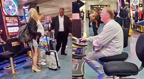 Mark Davis And Blonde GF Were Caught Playing Slots At Airport