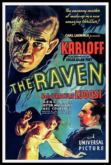 The Raven Retro Vintage Classic Horror Movie Poster 1935 Photograph by ...