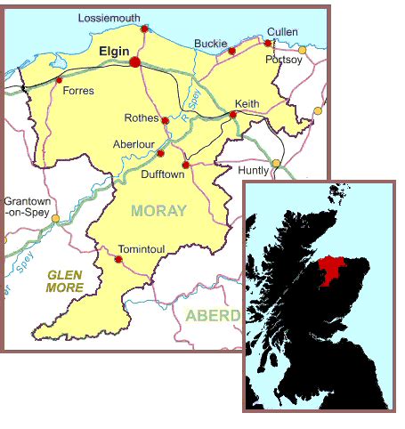 Moray Burial Ground Research Group - Moray County Map