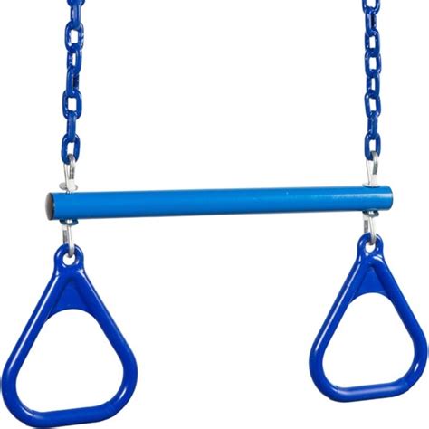 Trapeze Bar (Steel) with Plastic Triangles- Blue - by PEPPERTOWN online store