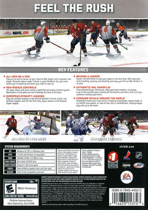 NHL 09 cover or packaging material - MobyGames