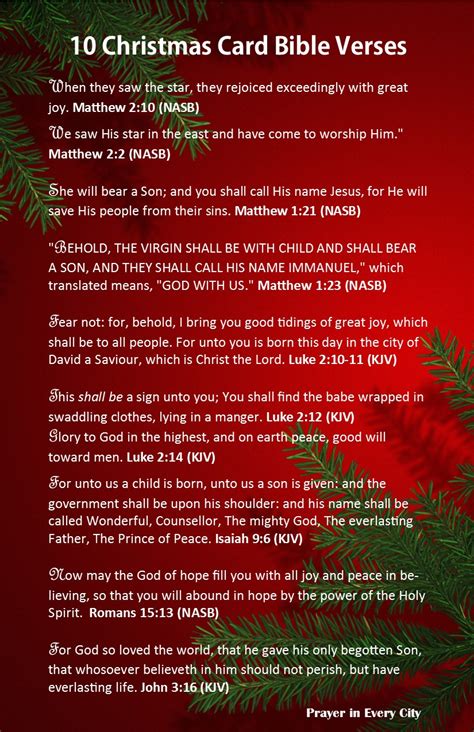 10 Christmas Card Bible Verses – Prayer In Every City
