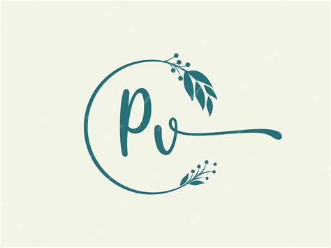 Premium Vector | Luxury signature initial Pv logo design Handwriting vector logo design ...