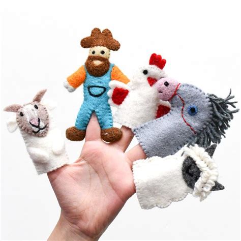 Old McDonald had a farm Animals Finger puppets. Felt Puppets. | Etsy