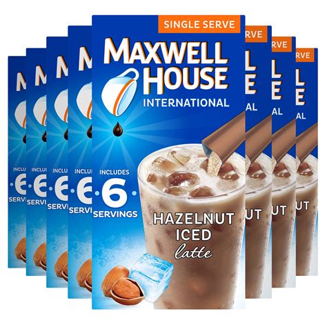 Maxwell House Iced Hazelnut Latte Instant Coffee - 3.42 oz Boxes (Pack of 8)