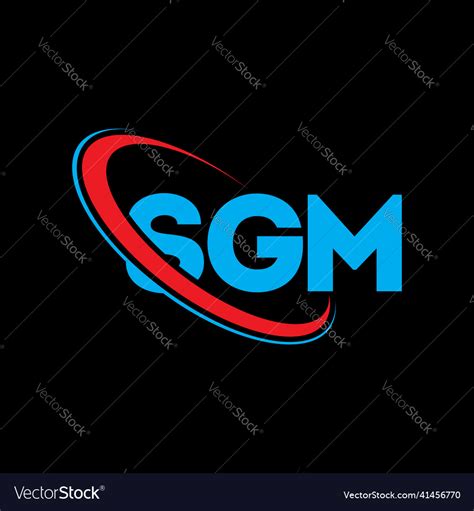 Sgm logo letter design Royalty Free Vector Image