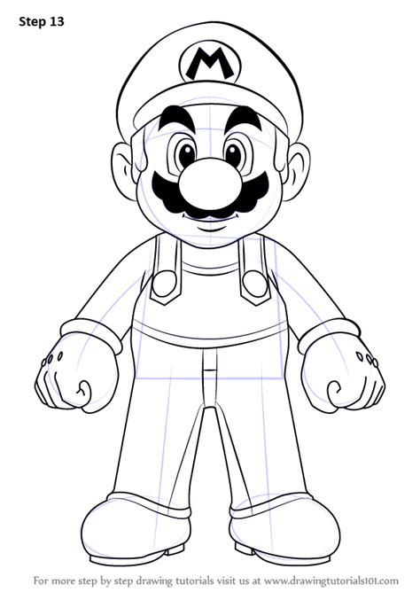 Learn How to Draw Mario from Super Mario (Super Mario) Step by Step : Drawing Tutorials | How to ...