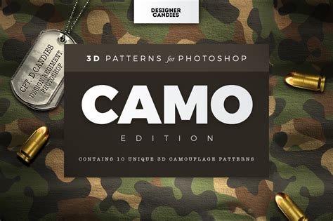 3D Camouflage Patterns & Textures for Photoshop - BrandPacks