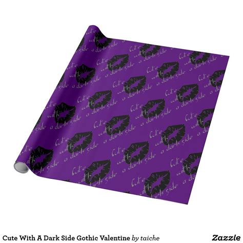 Cute With A Dark Side Gothic Valentine Wrapping Paper | Zazzle.com | Custom wrapping paper ...