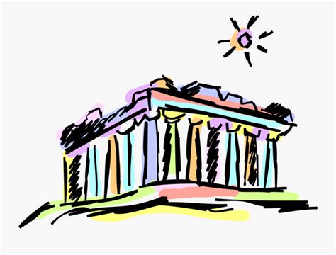 Classical Acropolis Parthenon Vector - Greece Acropolis Cartoon , Free ...