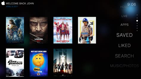 Apple TV 5Th Generation 4k ui concept redesign on Behance