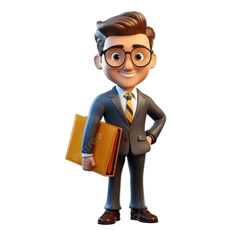 Business Portfolio 3d Character Illustration, 3d, Character, Cartoon PNG Transparent Image and ...