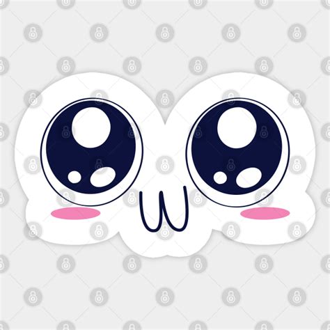 Kawaii OwO Face UwU Meme Anime Aesthetic Otaku - Girl - Sticker | TeePublic