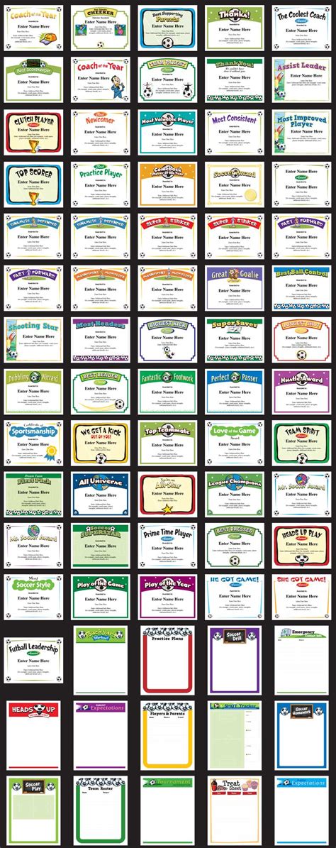 Soccer Certificates - Free Award Templates - Futbol