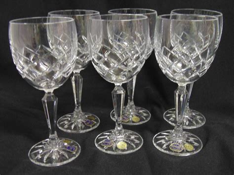 Bohemia Sienna Cut Crystal Wine Glass Set of 6 | eBay