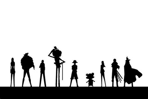 One Piece character silhouettes vector | One piece tattoos, Silhouette vector, Manga anime one piece