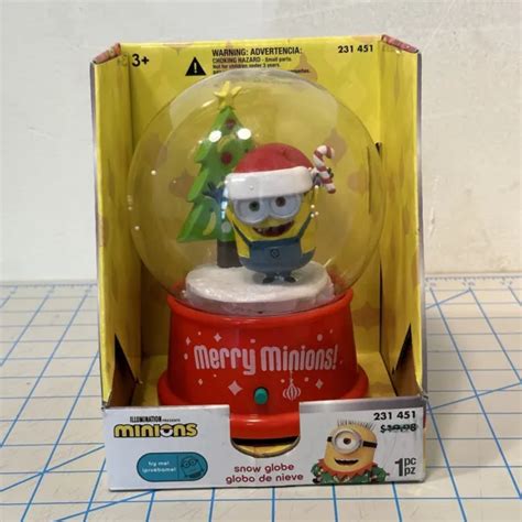 NEW MUSICAL PLASTIC SNOW GLOBE Despicable Me MINIONS Christmas Music GEMMY $32.00 - PicClick