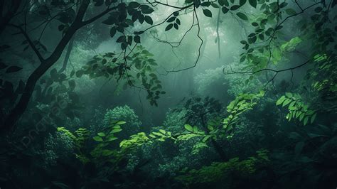 Natural Forest Green Background, Forest Trees, Green, Leaves Background Image And Wallpaper for ...