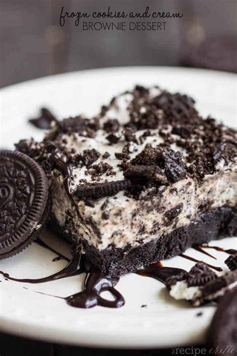 Frozen Cookies and Cream Brownie Dessert | The Recipe Critic