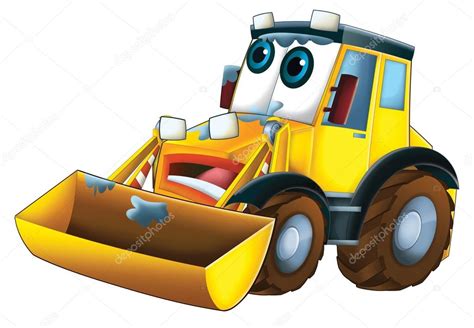 Cartoon excavator illustration — Stock Photo © illustrator_hft #72272295