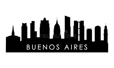 Buenos Aires Skyline Silhouette. Stock Vector - Illustration of ...