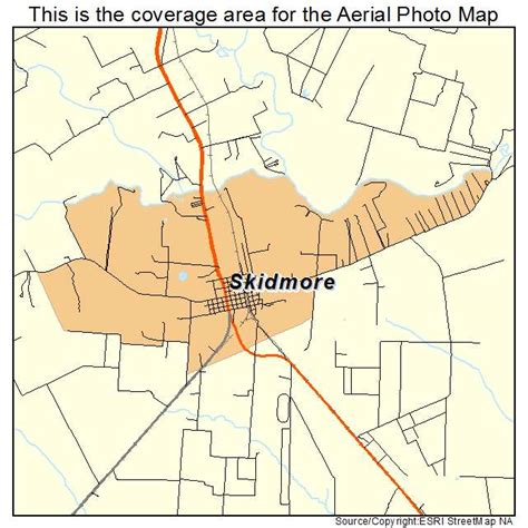 Aerial Photography Map of Skidmore, TX Texas