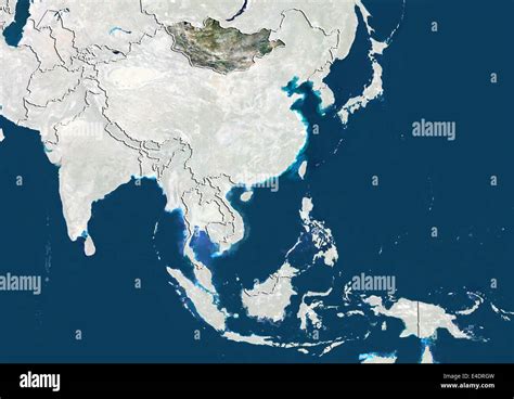 Mongolia, Satellite Image Stock Photo - Alamy