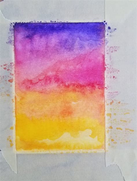 Easy Watercolour Painting Sunset