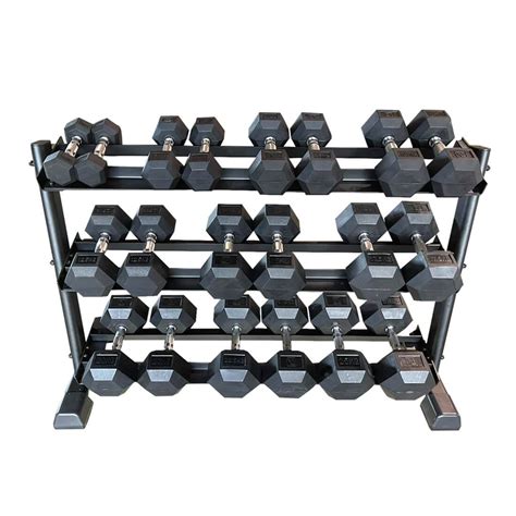 Hex Dumbbell Set with 3 Tier Rack – Sole Fitness Singapore