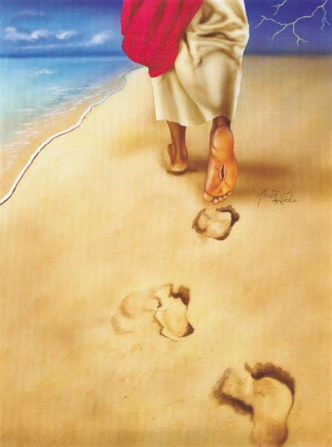 Footprints of Jesus | Jesus painting, Jesus art, Jesus pictures